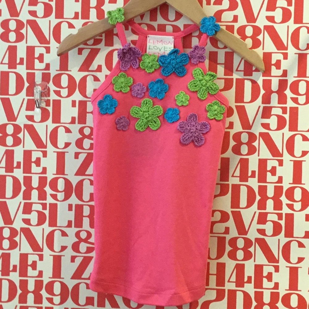 Lemon Loves Lime Wild Flower Tank, NEW WITH TAGS, Size 3T!